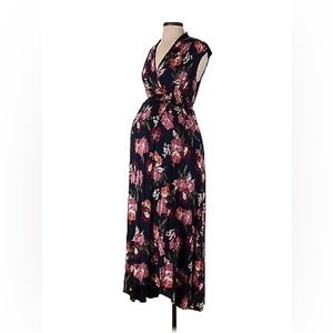 Isabel Maternity Blue Floral Dress - size (S)